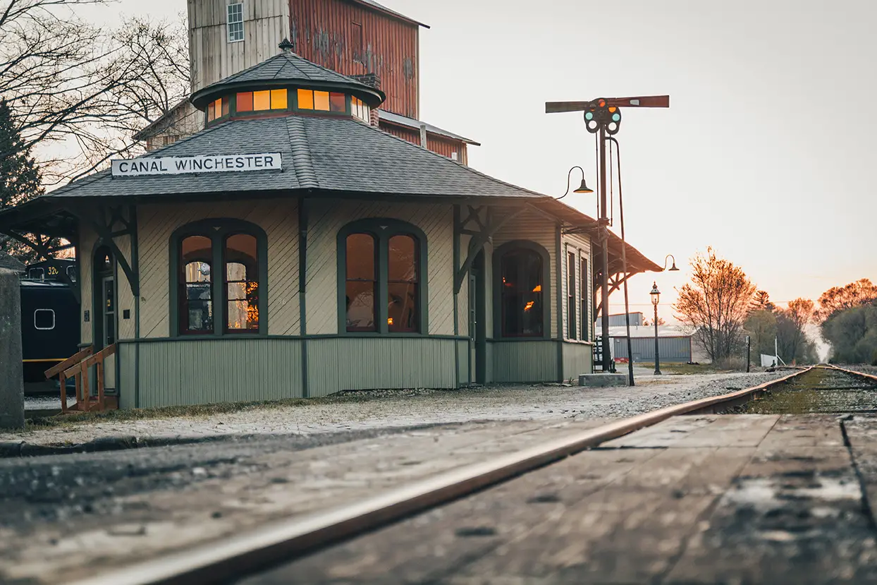 A train station in Canal Winchester.