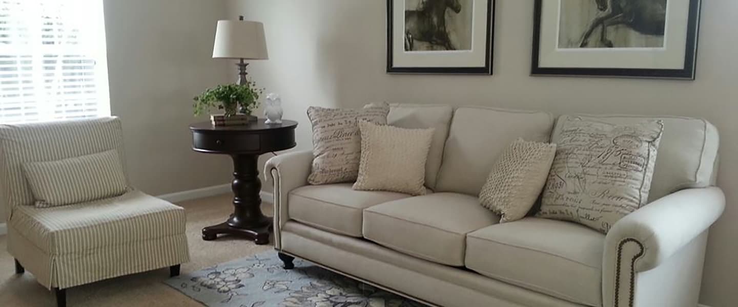 An inviting living room space complete with modern furniture and decor.