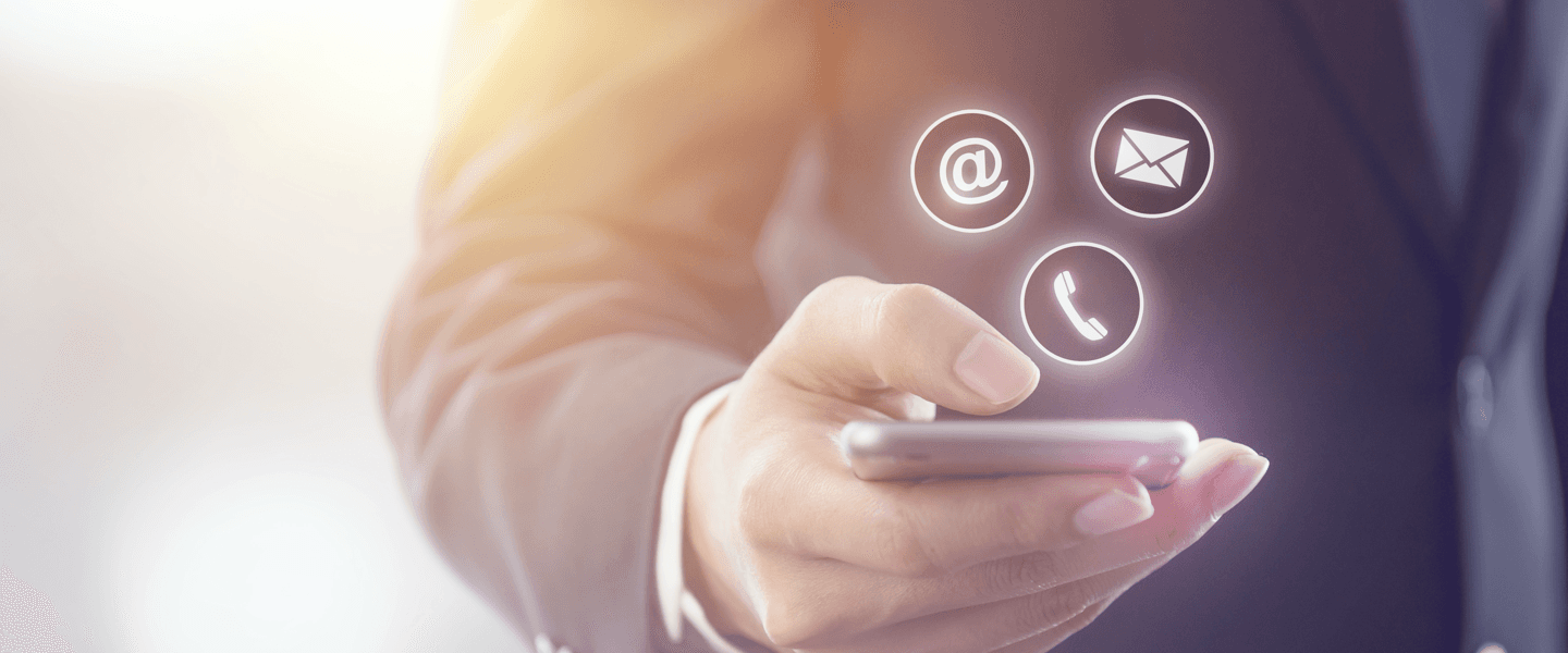 Person using their cellphone.