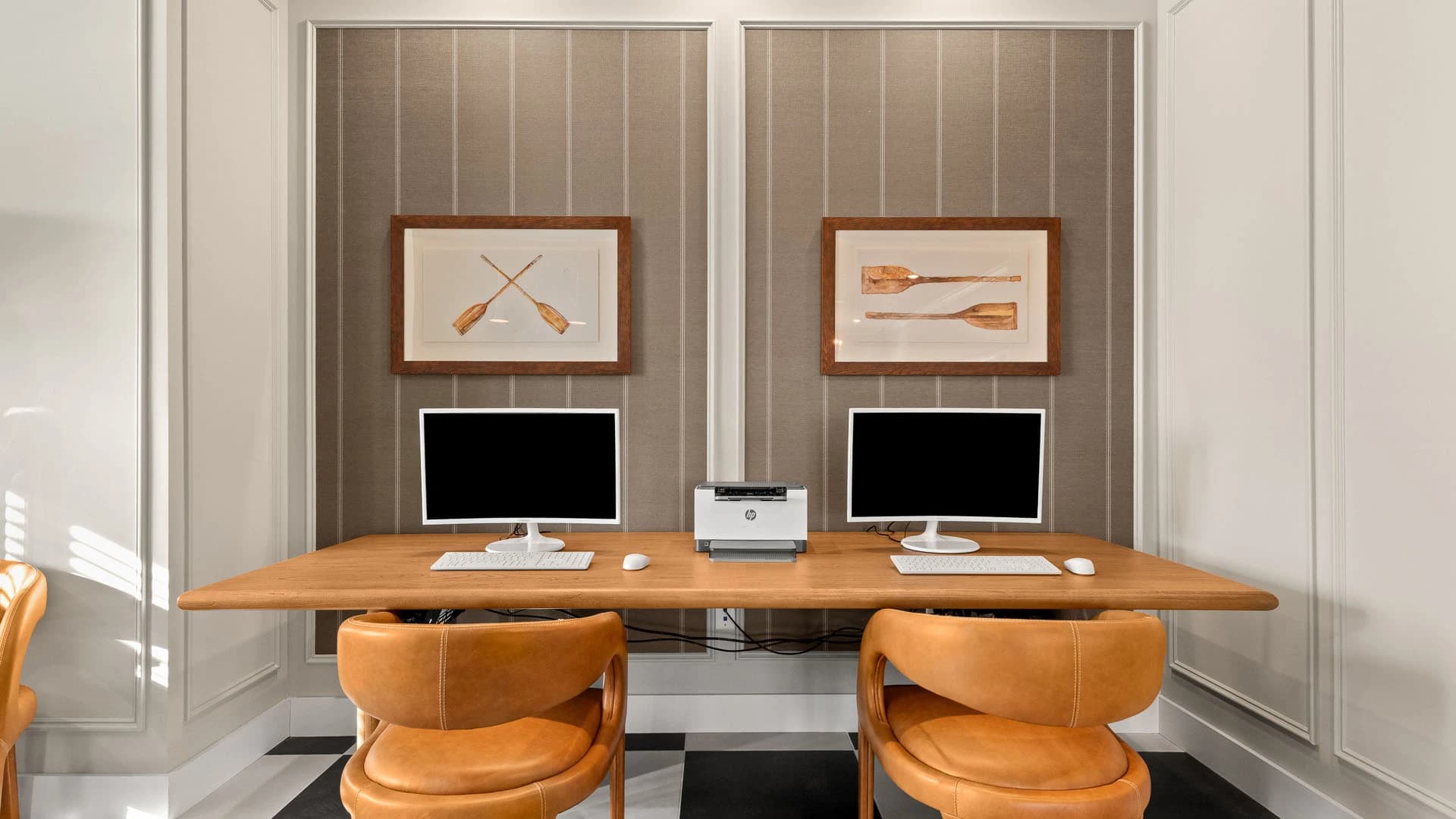 Computer station available for use by residents at a Grove City apartment community