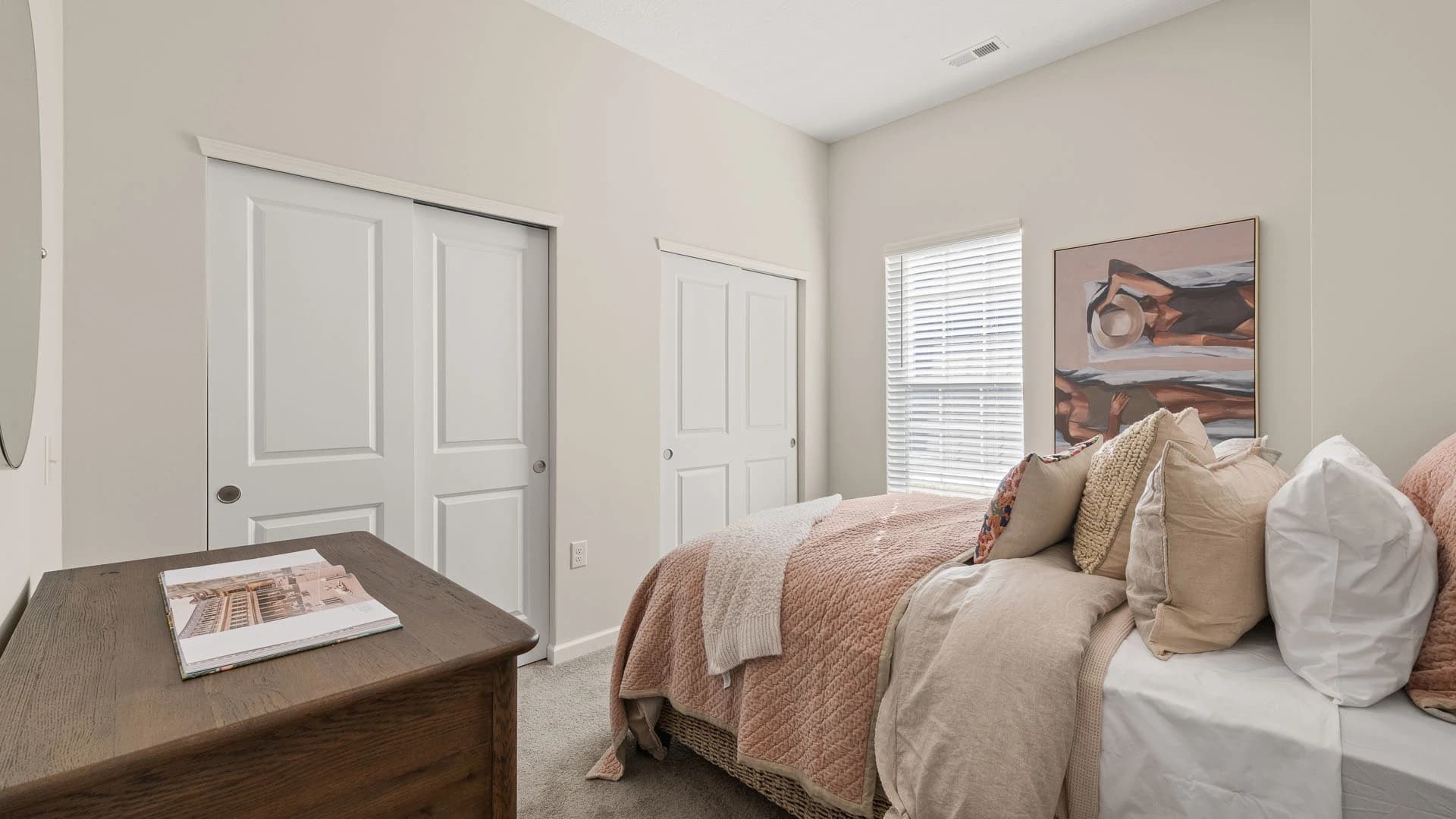 Grove City Ohio apartment bedroom with two closets