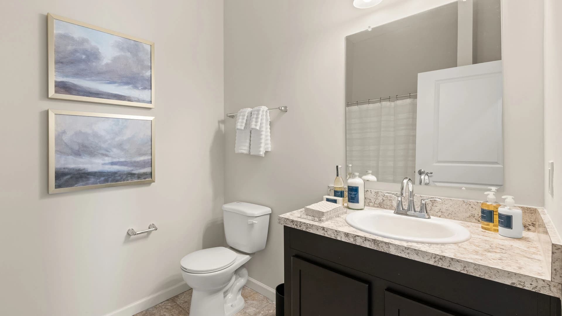 Spacious bathroom in a Grove City apartment unit